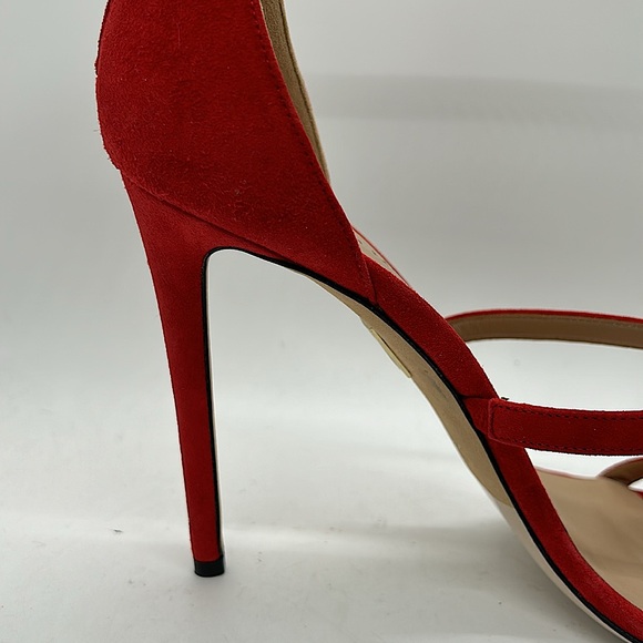 Tamara Mellon Sexy Red Suede Stiletto Heels Sandals Shoes **Size 41/US 11**🔥🔥 - Picture 6 of 9